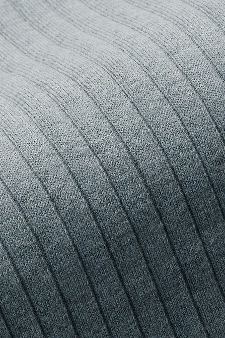 Big &amp; Tall Johnny Collar Ribbed Sweater, Heather Grey view# 5