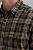 Long Sleeve Flannel Plaid Shirt, Mocha view# 2