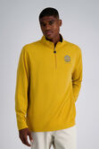 Pro Football Hall of Fame X Haggar &ndash; Long Sleeve Ribbed Quarter Zip, Golden Yellow view# 1