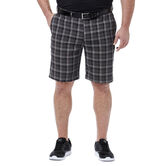 Big &amp; Tall Cool 18&reg; Pro Pinstripe Plaid Short, Black view# 1