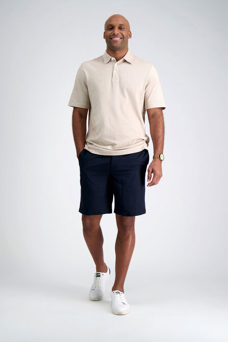 2-Color Pique Polo, Light Beige view# 4