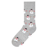 Snowman Socks, Graphite view# 1