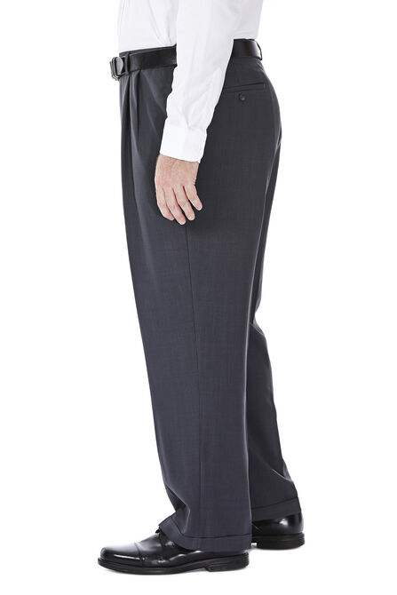 Big &amp; Tall E-CLO&trade; Stria Dress Pant, Med Grey view# 2