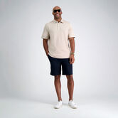 2-Color Pique Polo, Light Beige view# 5