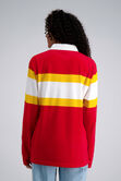 Pro Football Hall of Fame X Haggar - Vintage Wash Rugby Polo,  Crimson #293 view# 4