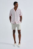 Short Sleeve Seersucker Camp Shirt, Pink view# 3