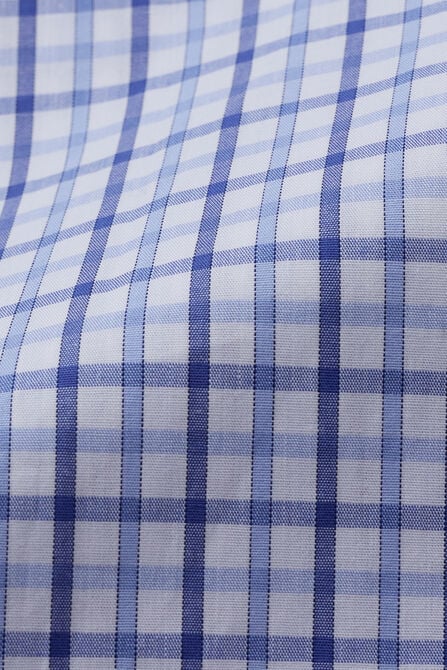 Premium Comfort Dress Shirt - Tonal Blue Check,  view# 5