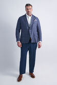 Big &amp; Tall J.M. Haggar Plaid Windowpane Linen Sport Coat, Chambray view# 3