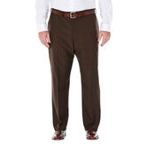 Big &amp; Tall E-CLO&trade; Stria Dress Pant, Brown view# 1