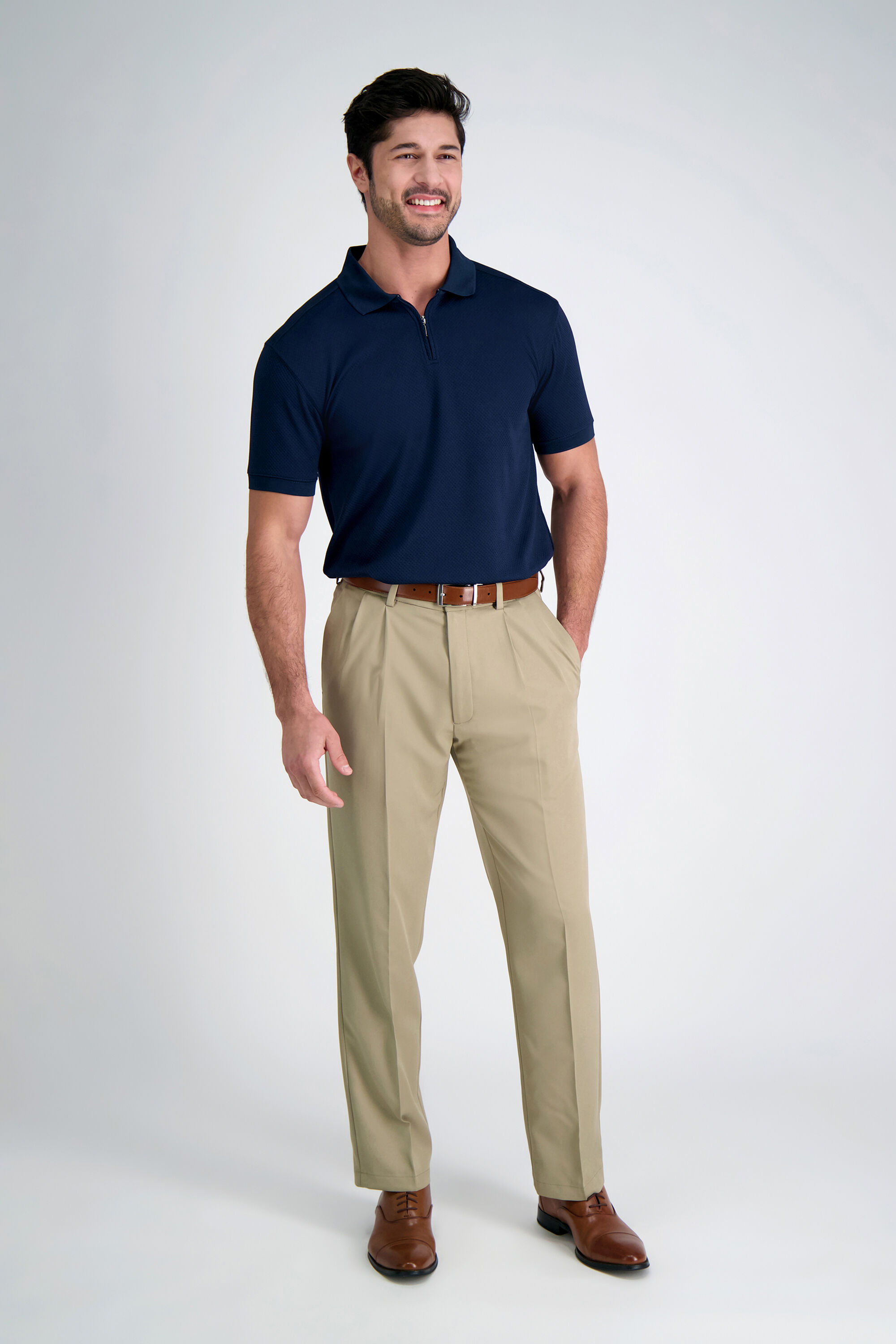 Naples Pants Men's British Retro Pleated Pants High Waist Straight  Trousers New | eBay