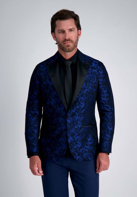 J.M. Haggar Floral Butterfly Camo Sport Coat, Cool Blue