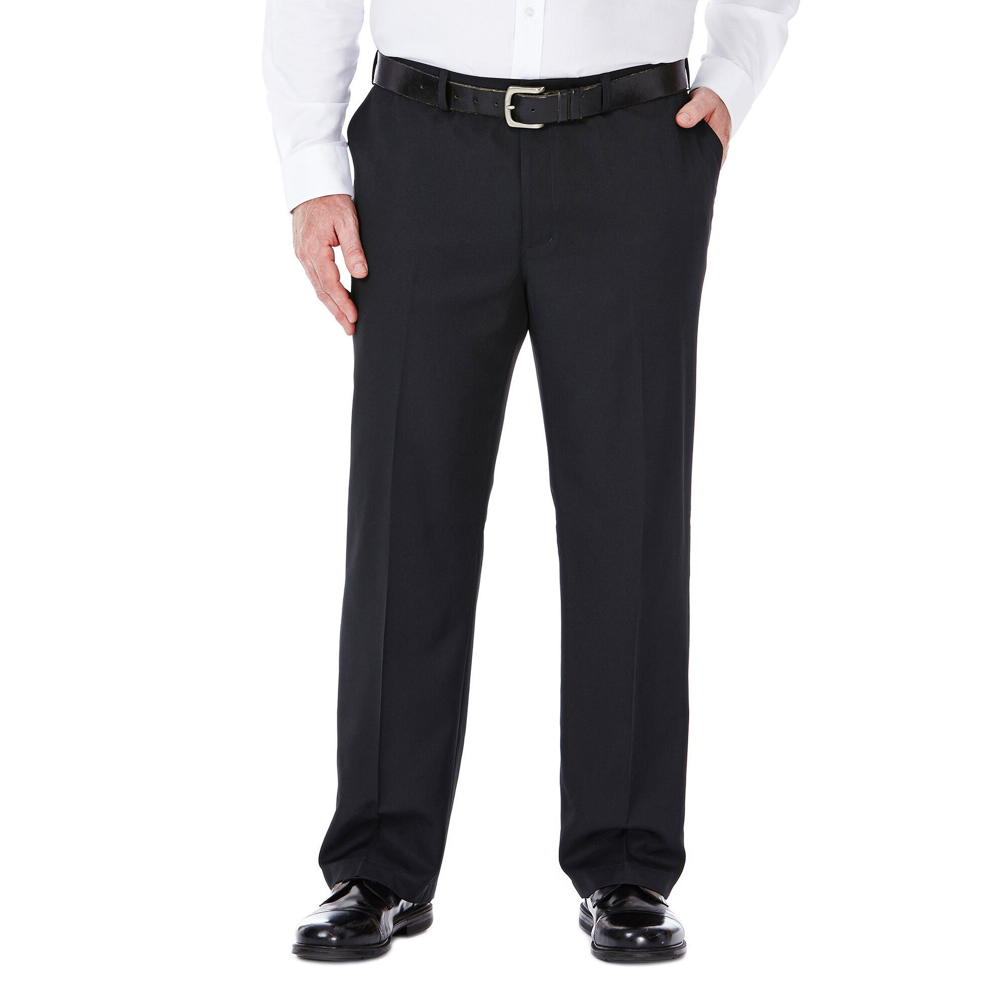 Haggar Big & Tall Performance Microfiber Slacks Black (HC90822 Clothing Pants) photo