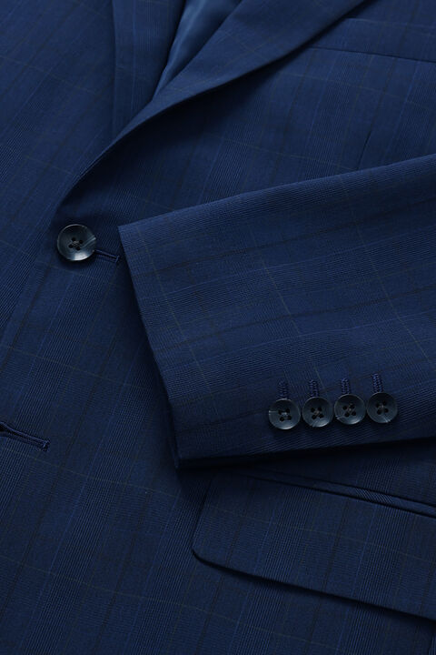 J.M. Haggar Prince of Wales Suit Jacket, Navy view# 6