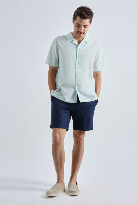 Short Sleeve Seersucker Camp Shirt, SEAFOAM view# 3