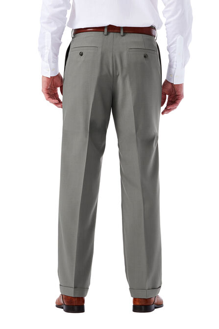 Big &amp; Tall E-CLO&trade; Glen Plaid Dress Pant, Med Grey view# 3