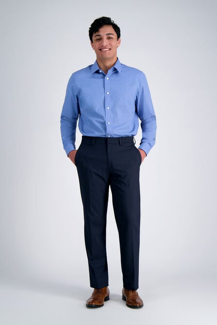 Premium Comfort Dress Shirt - Blue Dobby, Cobalt view# 3