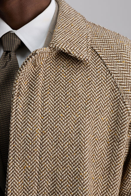 J.M. Haggar Herringbone Overcoat, Mocha view# 2