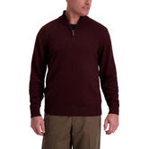 Contrast Neck Quarter Zip, Sangria view# 1