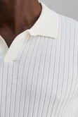 Johnny Collar Ribbed Sweater, Winter White view# 2