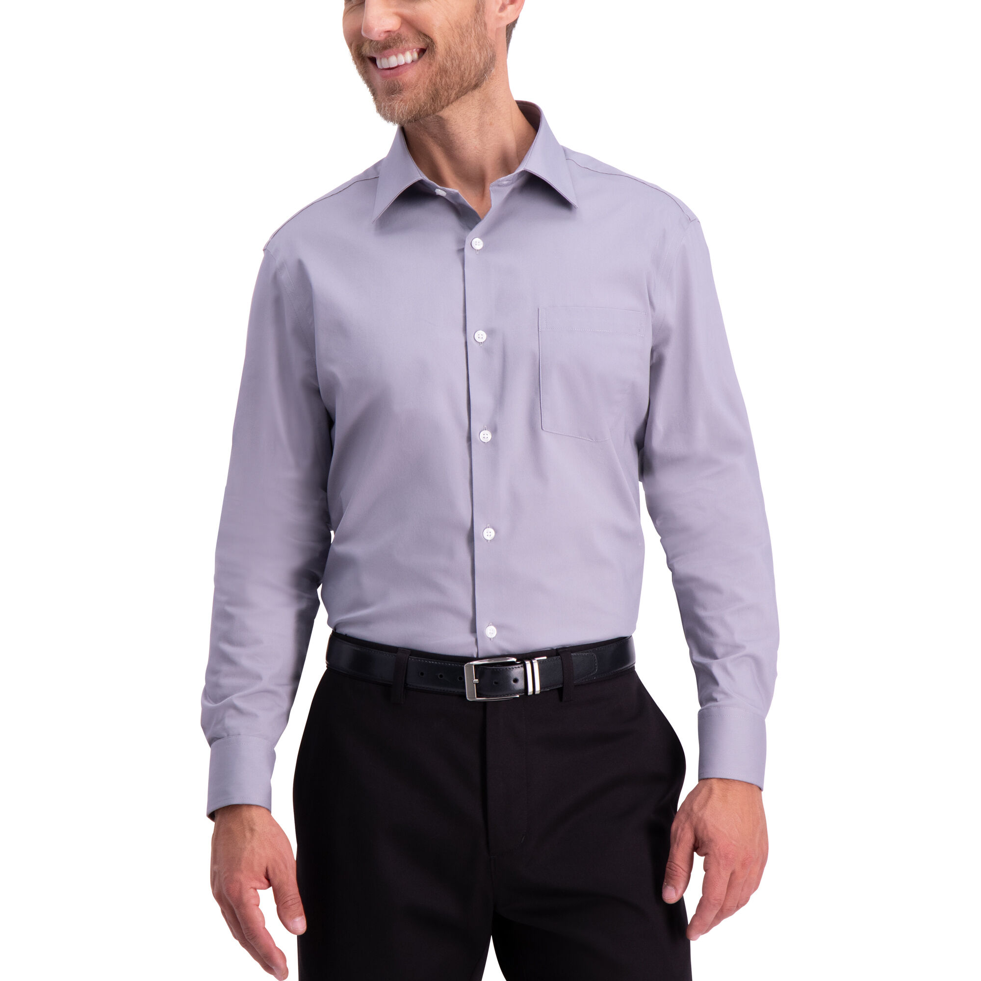 Haggar Premium Comfort Dress Shirt Medium Grey (HAG002H0003 Clothing Shirts & Tops) photo