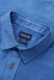 Big &amp; Tall Long Sleeve Corduroy Shirt, Medium Blue view# 4