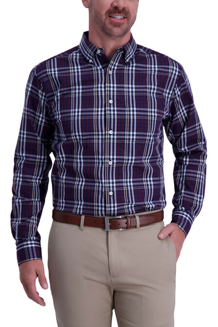 Multi Color Plaid Shirt, Aubergine view# 1