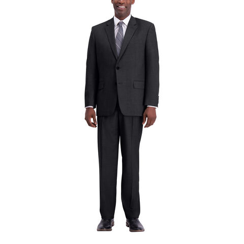 J.M. Haggar Texture Weave Suit Jacket, Charcoal Htr