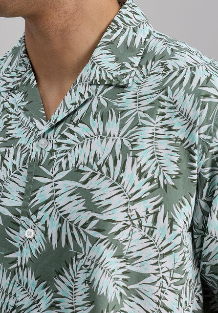 Short Sleeve Camp Shirt, White