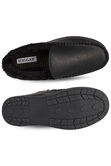 Smooth Venitian Slippers, Black view# 3