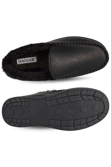 Smooth Venitian Slippers, Black view# 3