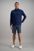 French Terry Polo Shirt, Navy view# 3