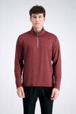 The Active Series&trade; Quarter Zip Heather Jersey, Heather Burgundy view# 1