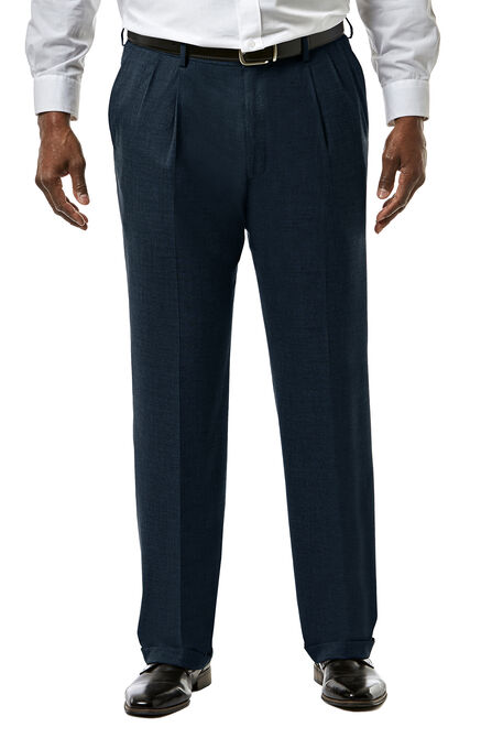 Big &amp; Tall J.M. Haggar Premium Stretch Suit Pant - Pleated Front, Dark Navy view# 1