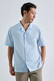 Short Sleeve Seersucker Camp Shirt, Sky view# 1