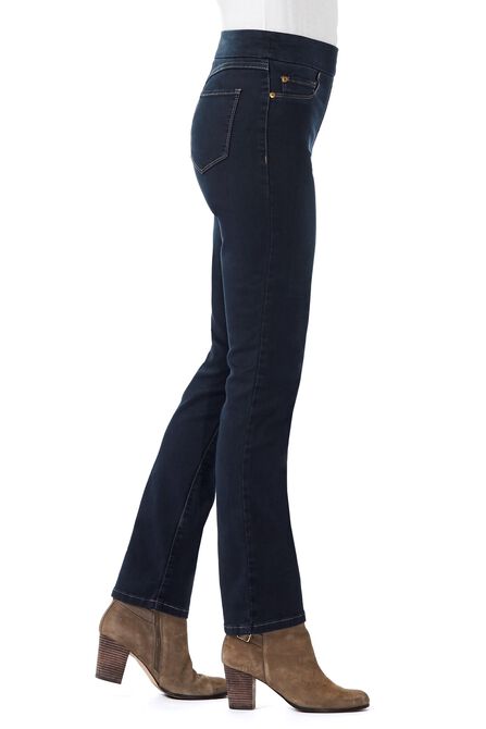 Pull On Straight Denim Pant, Navy Blue view# 2
