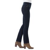 Pull On Straight Denim Pant, Navy Blue view# 2