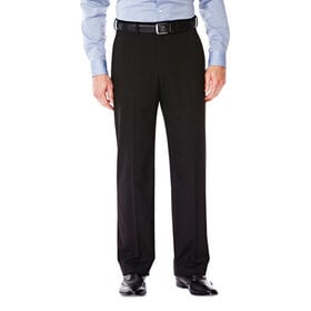 J.M. Haggar Premium Stretch Suit Pant - Flat Front, Black, hi-res
