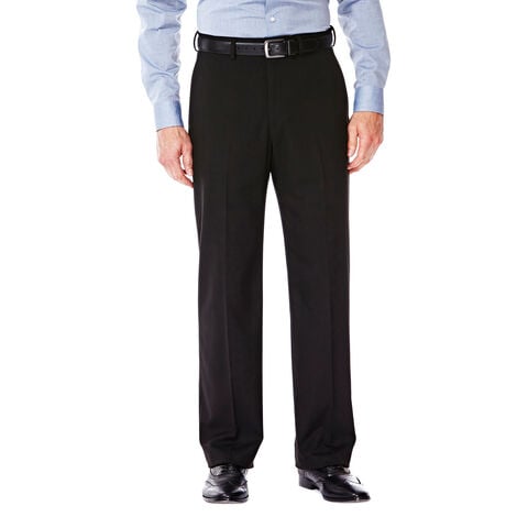 J.M. Haggar Premium Stretch Suit Pant - Flat Front, Black