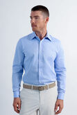 Premium Comfort Dress Shirt - Blue Herringbone, Blue view# 1