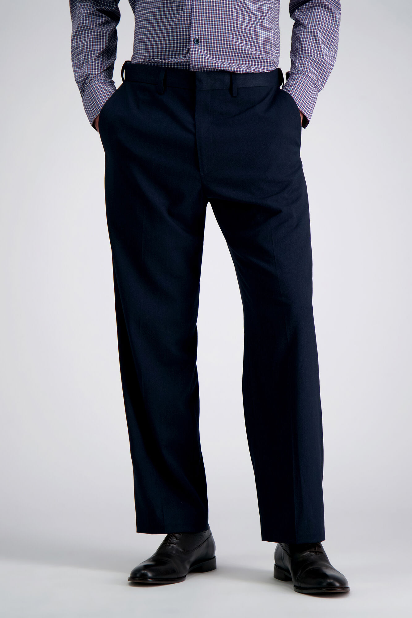 J.M. Haggar Micro Herringbone Suit Pant Navy (HY01013 Clothing Pants) photo