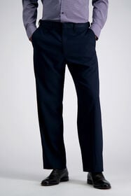 J.M. Haggar Micro Herringbone Suit Pant, Navy, hi-res