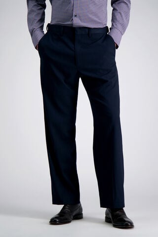 J.M. Haggar Micro Herringbone Suit Pant, Navy