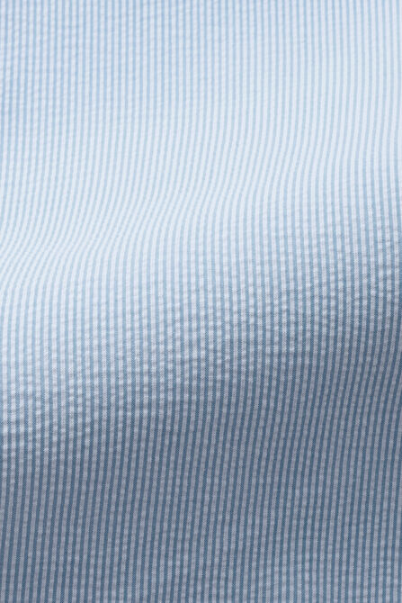 Short Sleeve Seersucker Camp Shirt, Sky view# 6