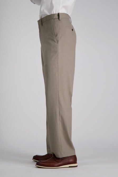 J.M. Haggar Premium Stretch Suit Pant - Flat Front, Oatmeal view# 2