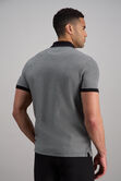 Premium Comfort Quarter Zip Houndstooth Polo, Black view# 4
