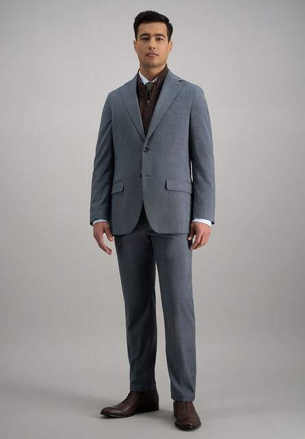 J.M. Haggar Medium Glen Plaid Suit Jacket, Chambray