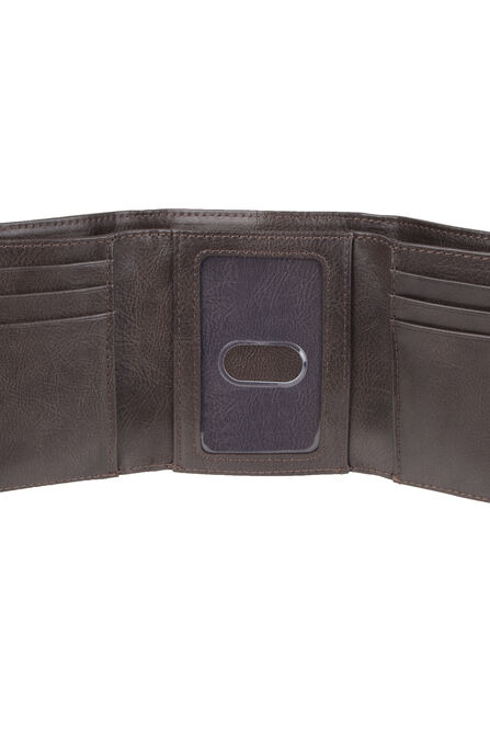 RFID Stretch Tri-fold Wallet, Brown view# 2