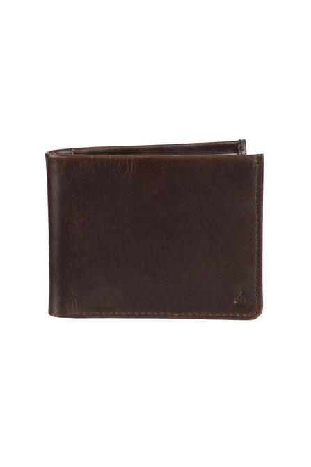 RFID Extra Capacity Slimfold Wallet - Best Dad Ever Emboss, Brown view# 1