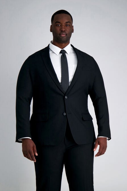 Big &amp; Tall Smart Wash&reg; Suit Separate Jacket, Black view# 1