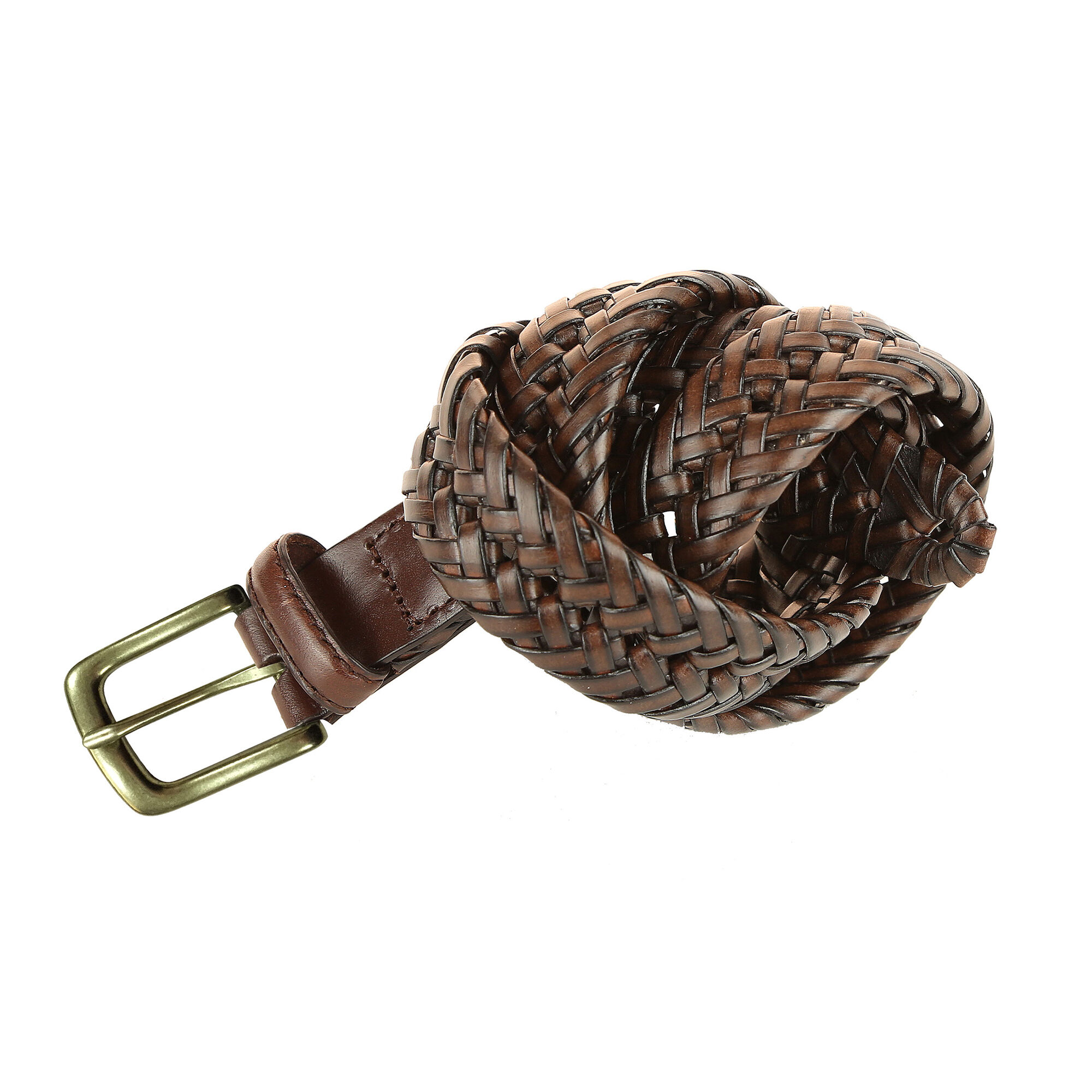 Haggar Leather Braid Belt Brown (B95007) photo